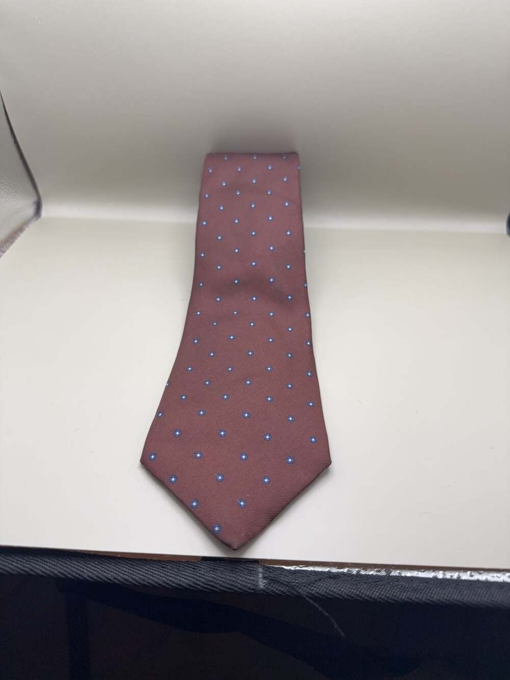 Henry Grethel 100% Silk Brown Polka Dot Necktie